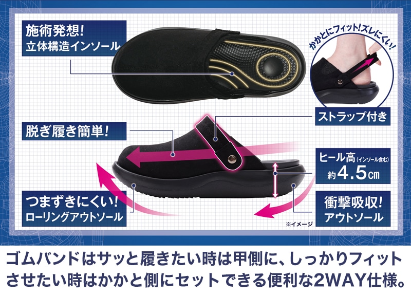 整体師が本気で考えた健康サボシューズ 2WAY仕様
