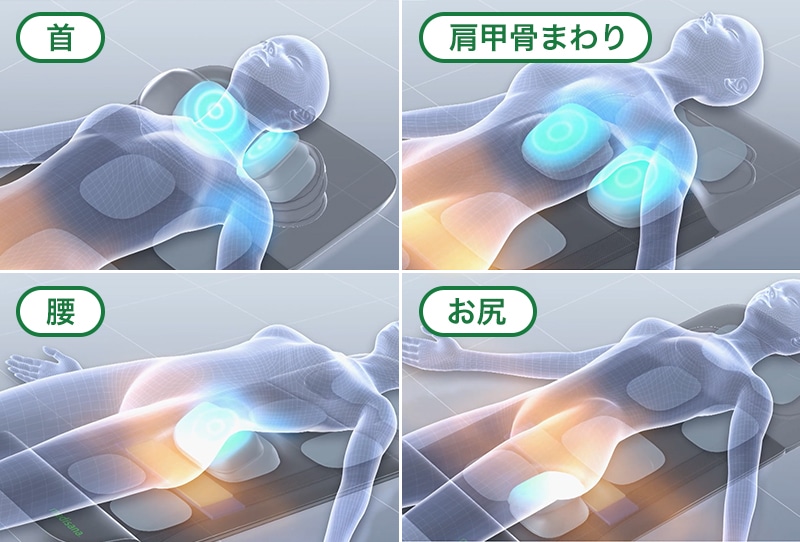 メディサナ ストレッチエアマット NEO エアバッグのストレッチ 首 肩甲骨まわり 腰 お尻
