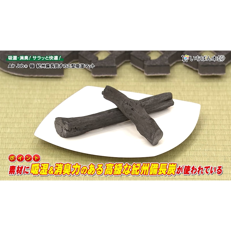 AirJob(R)極 紀州備長炭すのこ型吸湿マット2枚セット【期間限定価格】