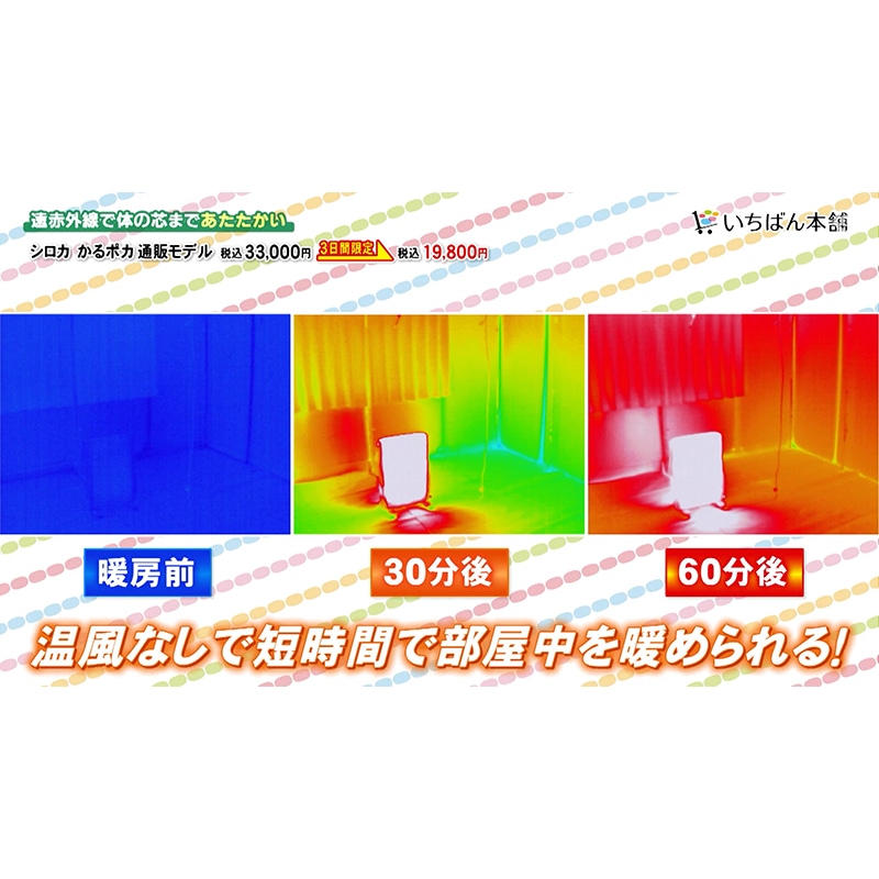 シロカ 遠赤軽量ヒーター かるポカ通販モデル【期間限定価格】