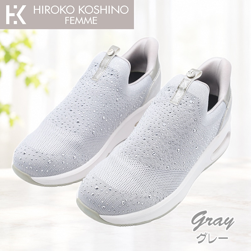 HIROKO KOSHINO FEMMEクイックフィットスニーカー【期間限定価格】 ブラック 22.5