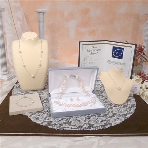 伊勢志摩産本真珠3点セット 本真珠2点特典付（9-9.5mm） イヤリング