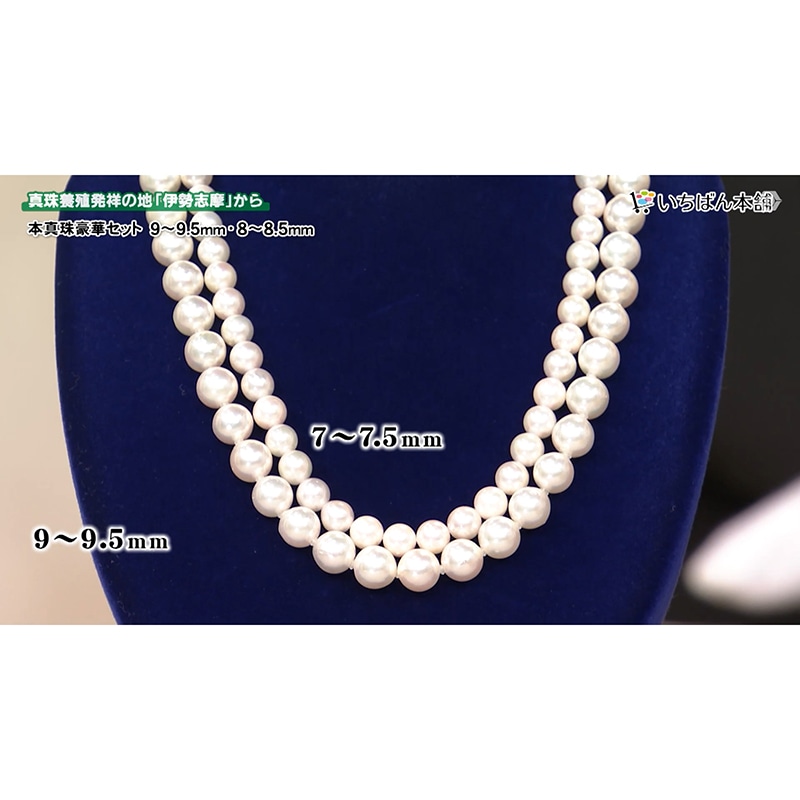 伊勢志摩産本真珠ネックレスパーツK14 伊勢志摩産本真珠4点セット（9.0～9.5mm）(イヤリング): 宝飾
